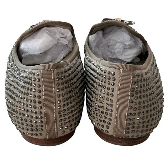Tory Burch Lt Brown Loafers with Hundreds of Dark Rhinestones  9.5 - Picture 3 of 9